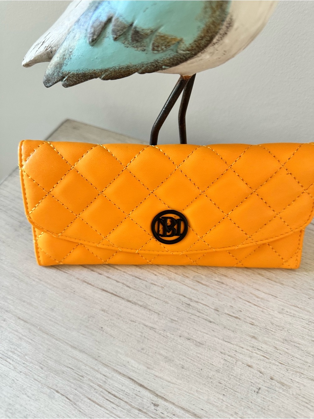 Badgley Mischka NWT Quilted Long Envelope Card Wallet